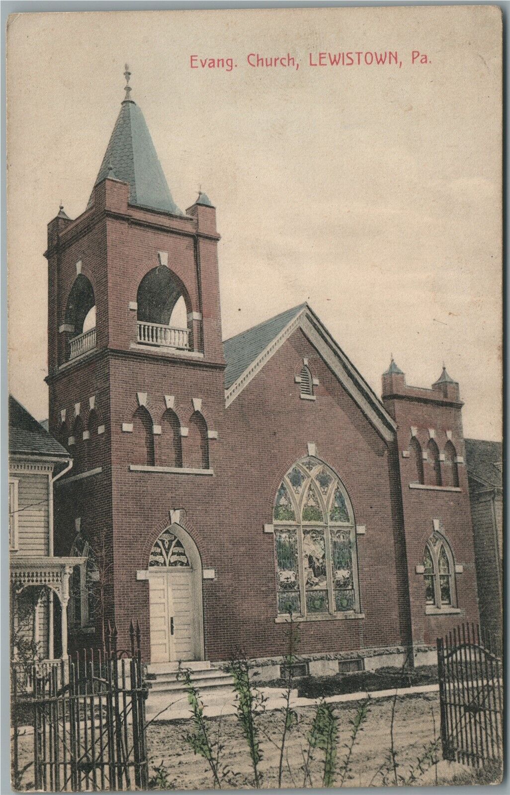 PHILADELPHIA PA MAUCH CHUNK OPERA HOUSE AND M.E . CHURCH ANTIQUE POSTCARD