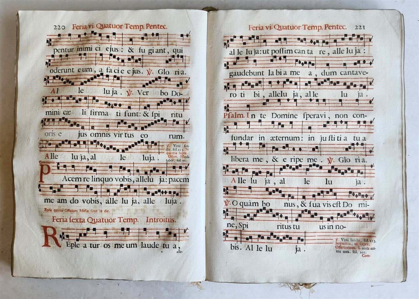 1789 GRADUALE ROMANUM antique ANTIPHONAL LARGE FOLIO 13 x 19"