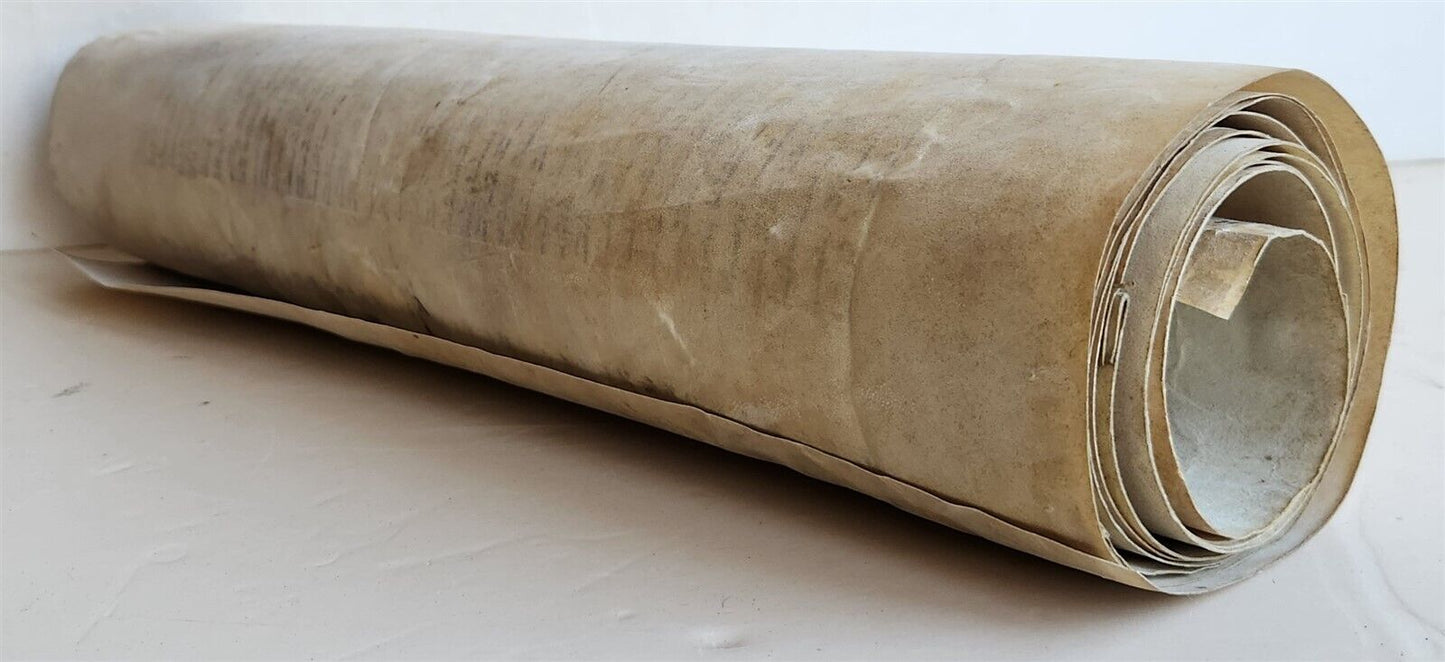 TORAH SCROLL FRAGMENT MANUSCRIPT on VELLUM antique BIBLE EXODUS