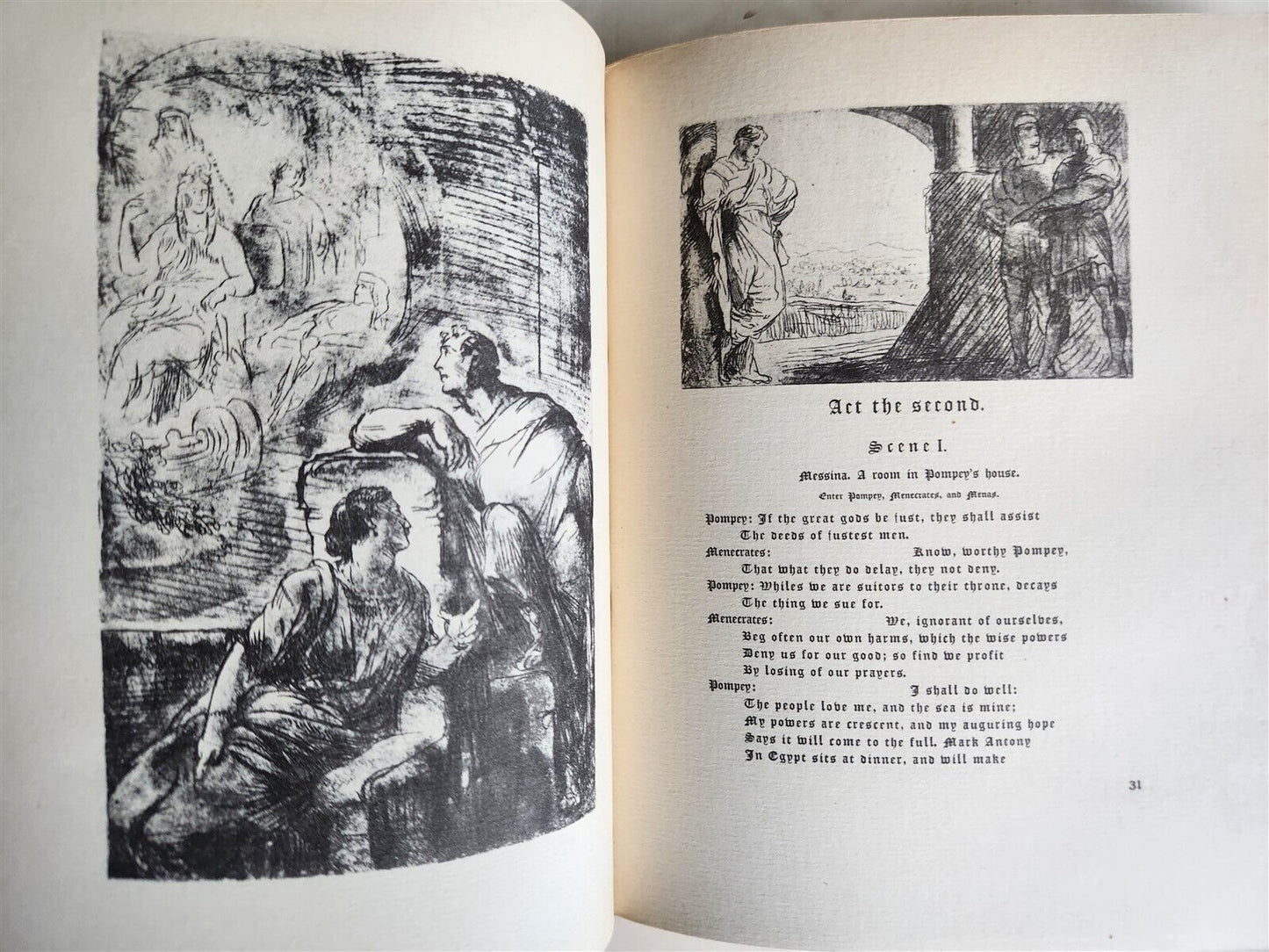 1925 ANTHONY & CLEOPATRA by WILLIAM SHAKESPEARE antique ILLUSTRATED