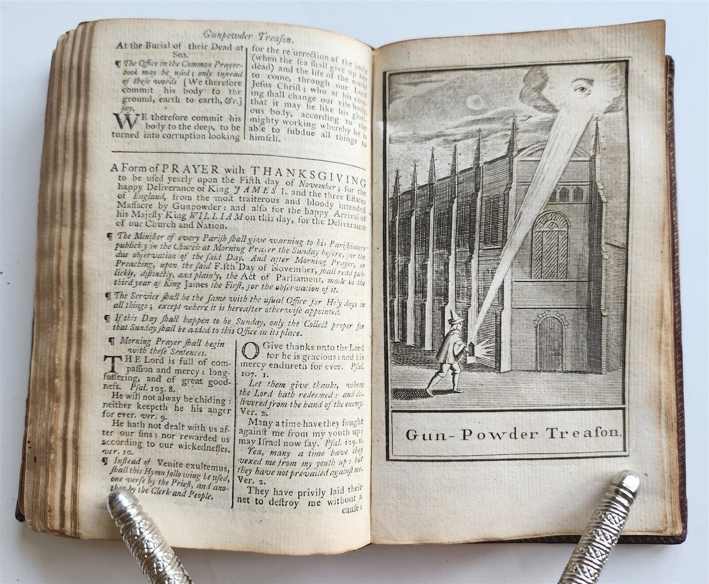 1770 BOOK of COMMON PRAYER & PSALTER in ENGLISH antique ORIGINAL BINDING