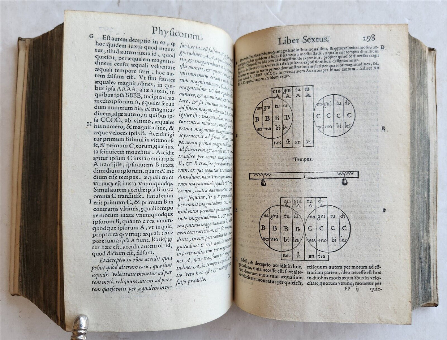 1574 ARISTOTLE ILLUSTRATED DE PHYSICO AUDITU COMMENTARY 16 cent. VELLUM antique