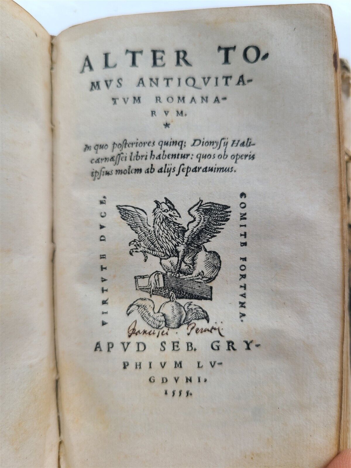 1553 ROMAN ANTIQUITIES by DIONYSIUS antique in LATIN 16th CENTURY