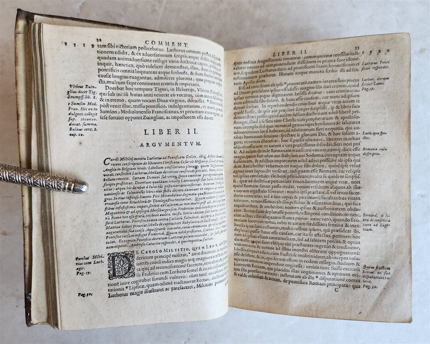 1558 HISTORY of REFORMATION by Johannes Sleidanus antique VELLUM BINDING