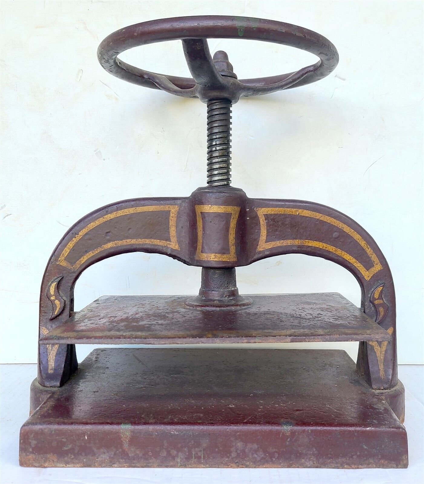 CAST IRON BOOK PRESS antique BOOKBINDING VICTORIAN 19th century