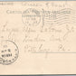 GAMBLING QUEEN of HEARTS VALENTINE ANTIQUE POSTCARD