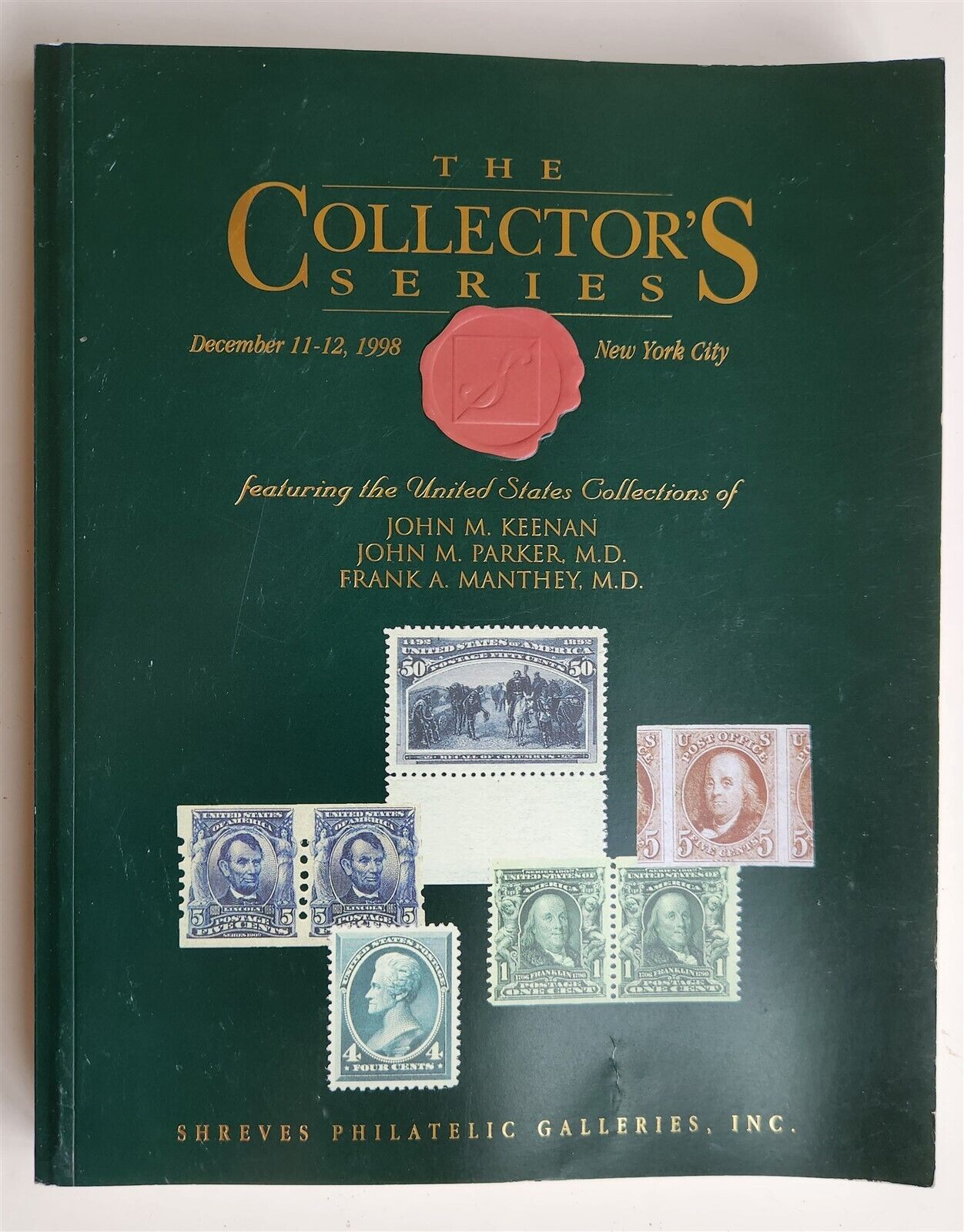 PHILATELIC SHREVES AUCTION CATALOG STAMPS JOHN KEENAN & PARKER COLLECTION 1998