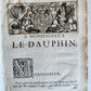 1710 LATIN FRENCH DICTIONARY antique w/ BLIND STAMPED VELLUM BINDING