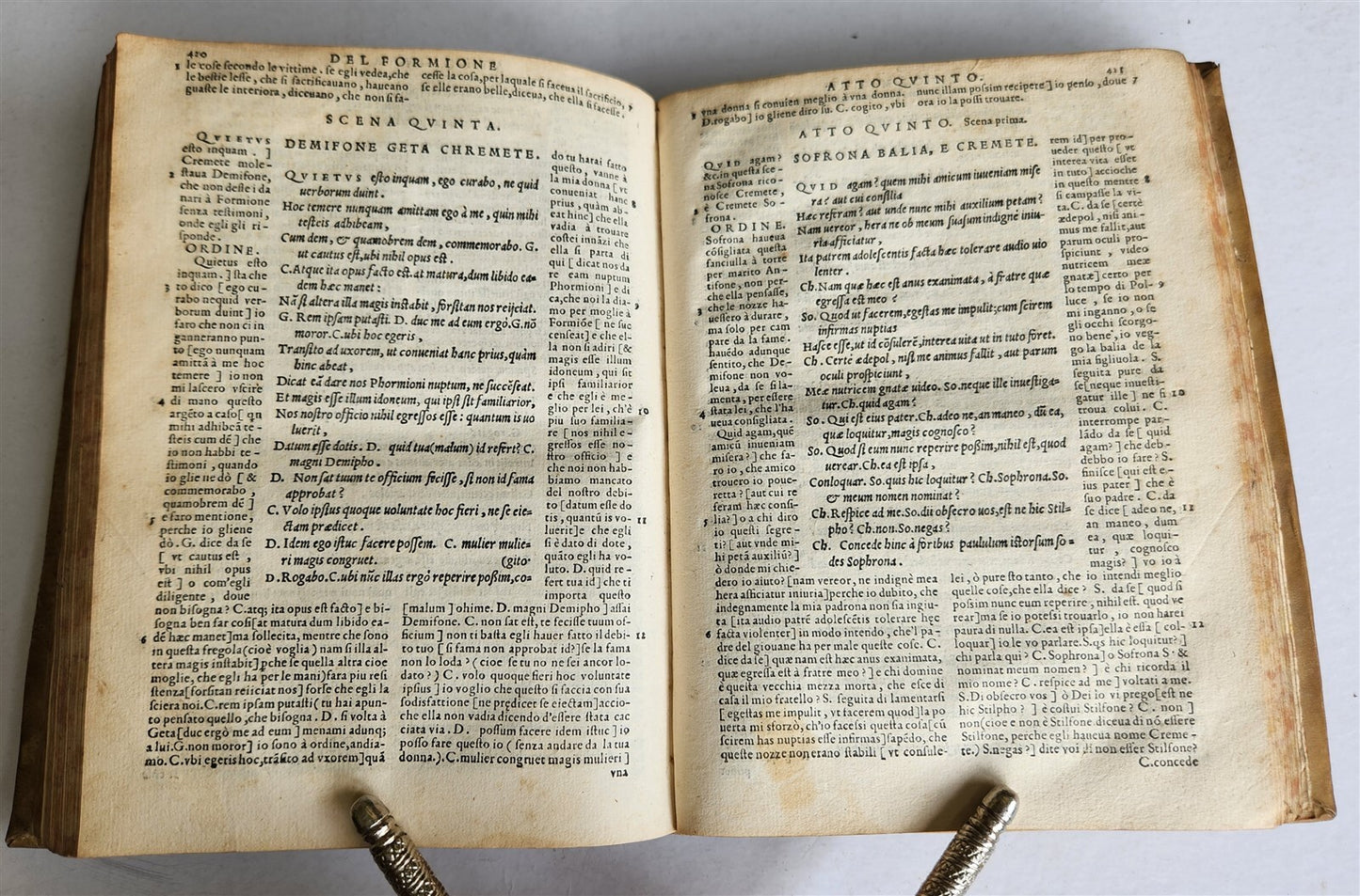 1558 TERENCE in ITALIAN antique 16th CENTURY vellum