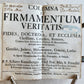 1738 POLEMIC AGAINST ENEMIES of CATHOLICISM antique Columna er firmamentum