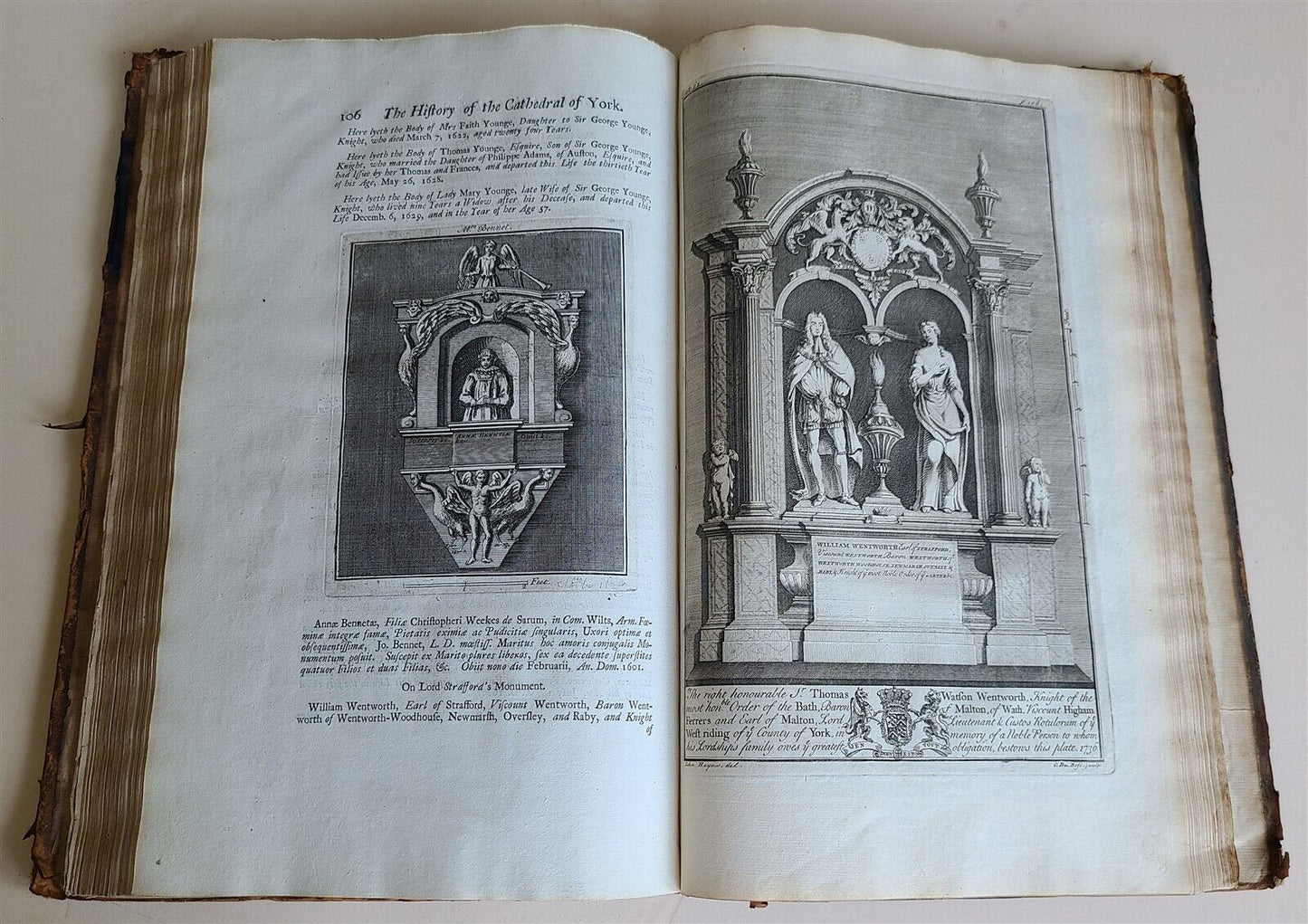 1755 DESCRIPTION HISTORY of CANTERBURY & YORK CHURCHES antique ILLUSTRATED FOLIO