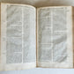 1716 COMMENTARIA in PROVERBIA SALOMONIS PIGSKIN BOUND FOLIO w/ CLASPS antique