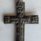 RUSSIAN BRONZE 18th CENTURY antique NECK CROSS icon