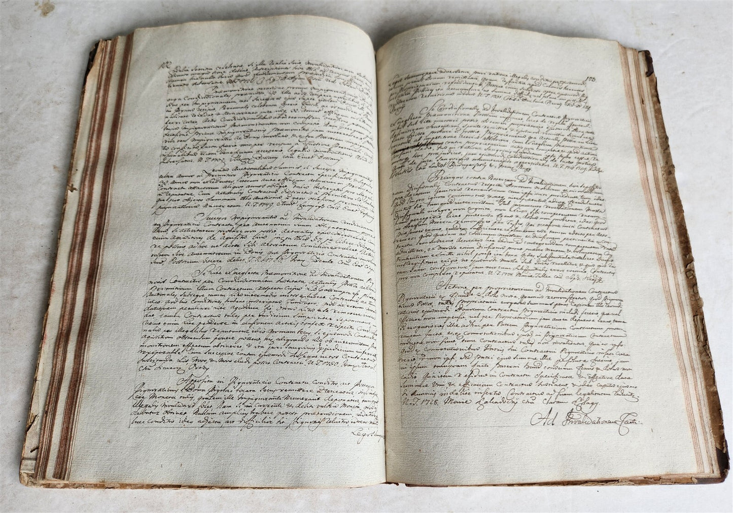 1769 LAW MANUSCRIPT in LATIN antique FOLIO 200 pages COURT DECISIONS