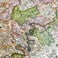 1720s MAP of GERMANY MOSELLE RIVER by J.B.HOMANN antique AUTHENTIC hand colored