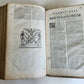 1716 COMMENTARIA in PROVERBIA SALOMONIS PIGSKIN BOUND FOLIO w/ CLASPS antique