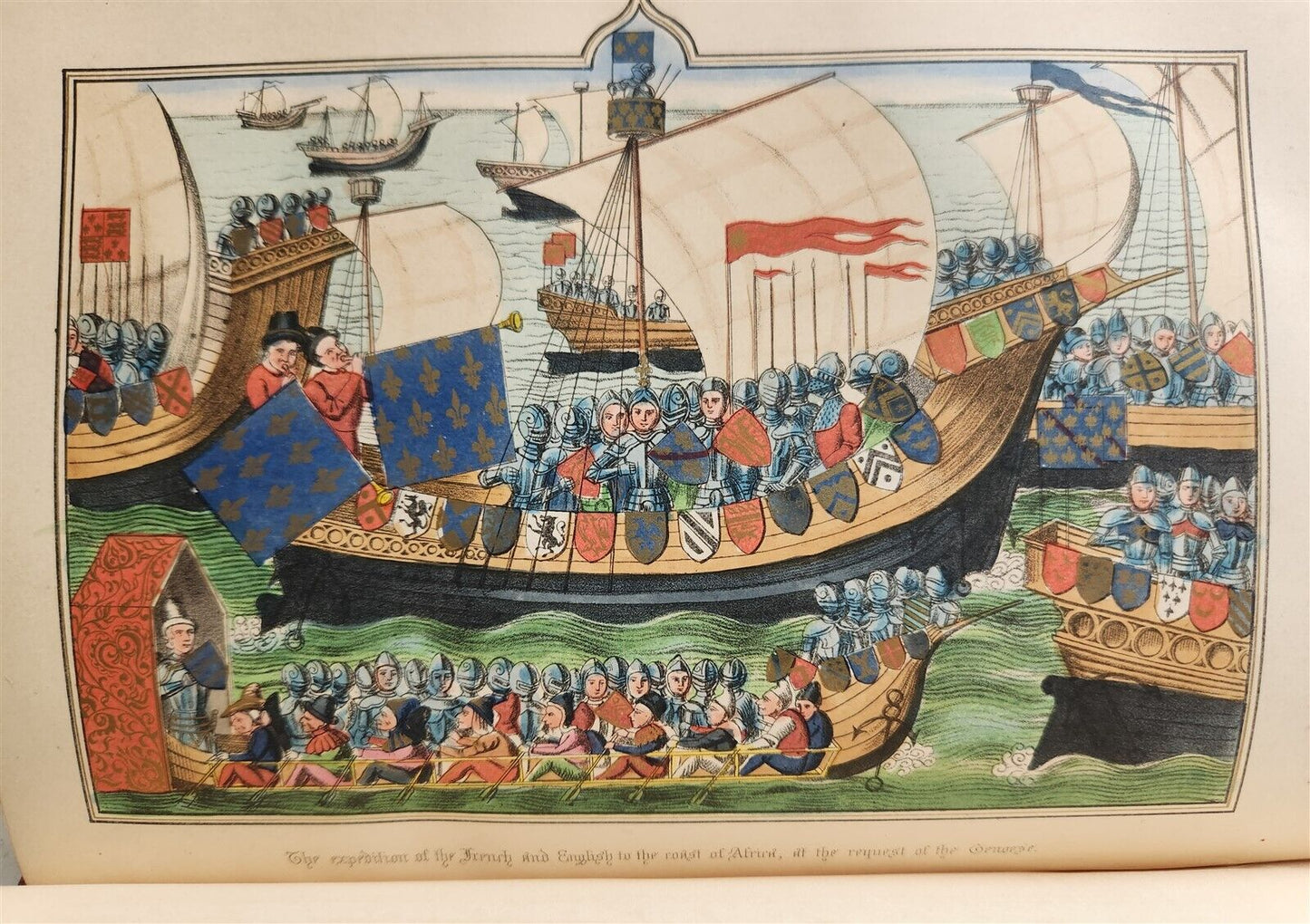 1868 FROISSART CHRONICLES of ENGLAND FRANCE SPAIN 2 VOLUMES antique ILLUSTRATED