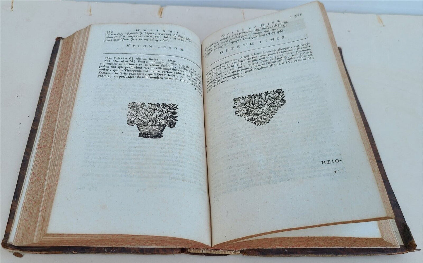 1701 HESIOD by Ioannis Georgii Graevii antique in LATIN & GREEK