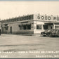 WALKERTON IN GAS STATION w/ TRUCK & RESTAURANT VINTAGE REAL PHOTO POSTCARD RPPC
