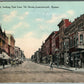 LEAVENWORTH KS DELAWARE STREET ANTIQUE POSTCARD