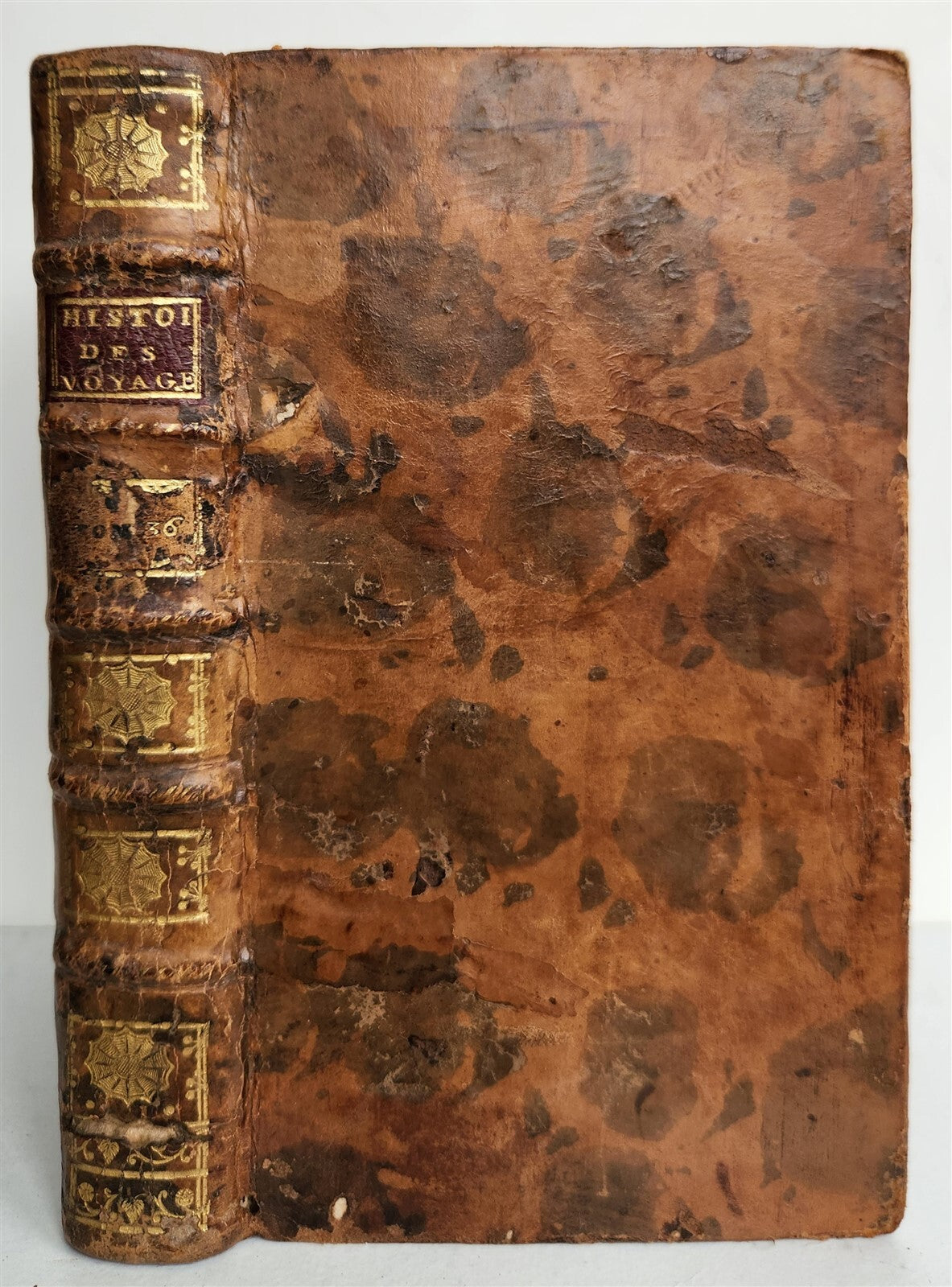 1751 HISTOIRE des VOYAGES VOL. 36 antique illustrated TRAVELS to INDIA