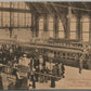 CHARLESTOWN MA SULLIVAN SQUARE ELEVATED STATION INTERIOR ANTIQUE POSTCARD