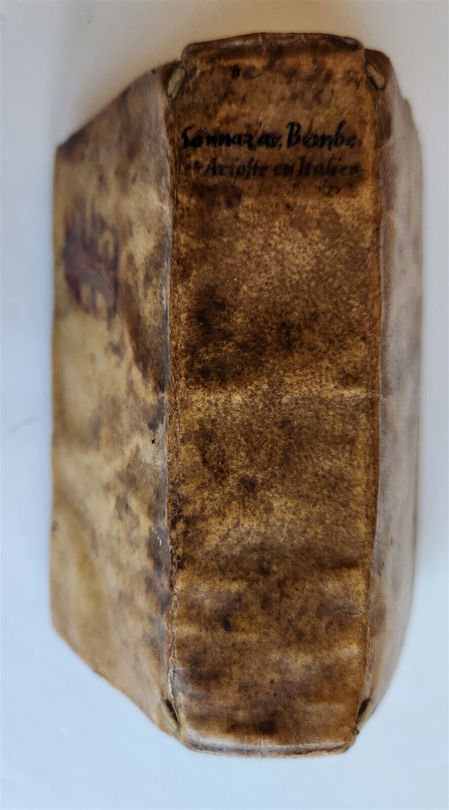 1586 IMPORTANT ITALIAN RENAISSANCE WORKS antique VELLUM Bembo Sansoiuno Ariosto