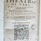 1598 IL THEATRO DE VARI by VICENZO GARZONI antique 16th CENTURY