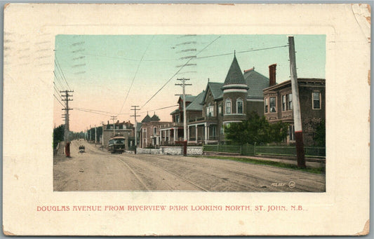 ST. JOHN CANADA DOUGLAS AVENUE ANTIQUE POSTCARD