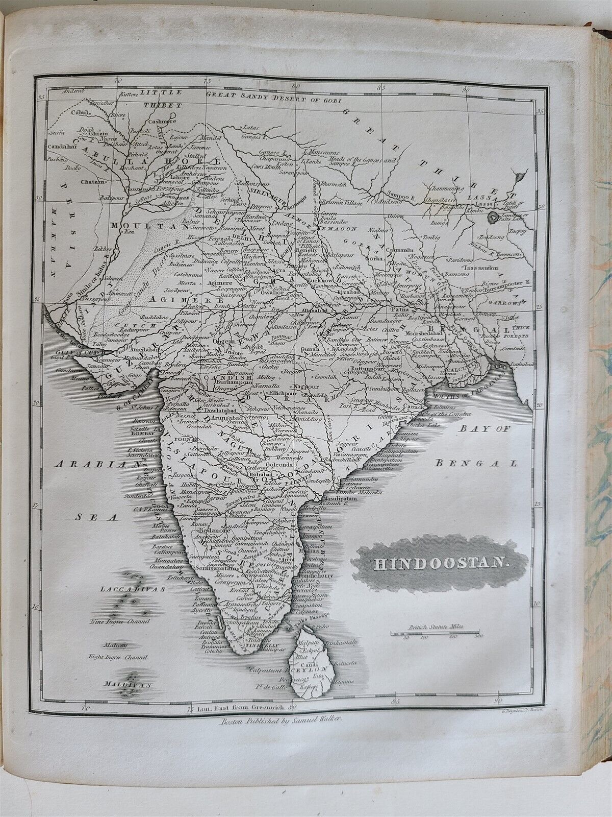 1847 SYSTEM of UNIVERSAL GEOGRAPHY by S. WALKER Vol.I antique ILLUSTRATED FOLIO