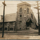 ATLANTIC MA CHURCH ANTIQUE REAL PHOTO POSTCARD RPPC