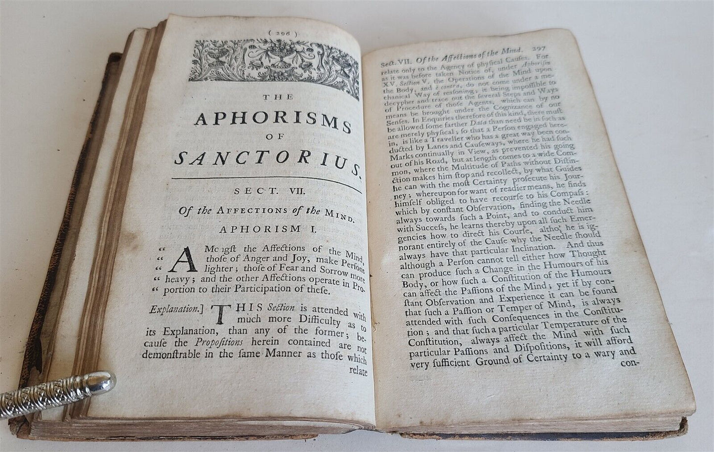 1728 MEDICINA STATICA aphorisms of Sanctorius by John Quincy antique in ENGLISH