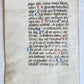 15th CENTURY VELLUM MANUSCRIPT LEAF from BOOK of PSALMS antique