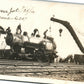 TRAIN LOCOMOTIVE WRECK STORM RAILWAY railroad ANTIQUE REAL PHOTO POSTCARD RPPC