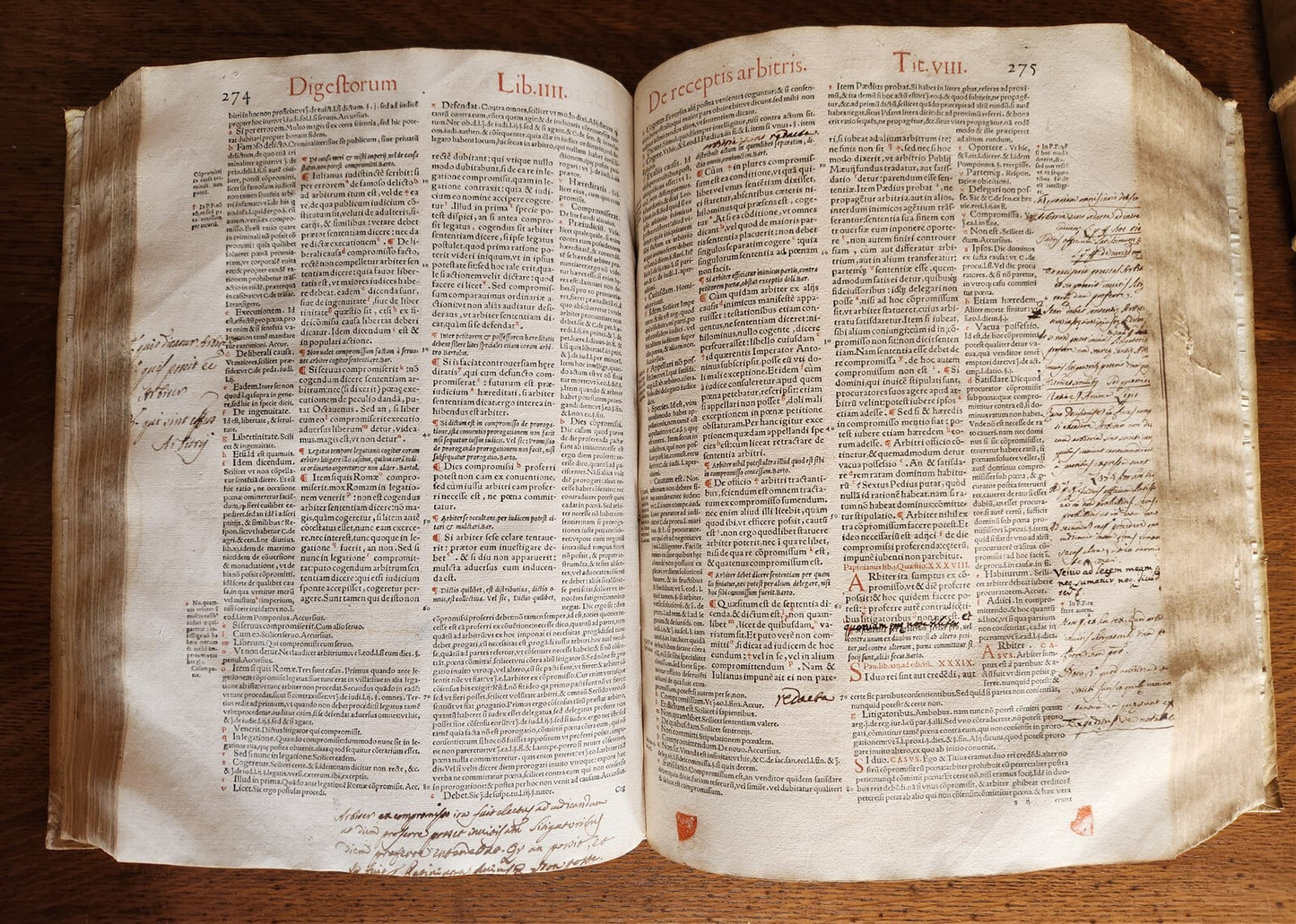 1557 LAW BOOK PART of Corpus Juris Civilis DIGESTA antique MASSIVE FOLIO vellum