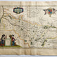 1640 MAP of PICARDIA FRANCE BELGIUM WILLEM BLAEU antique AUTHENTIC hand colored