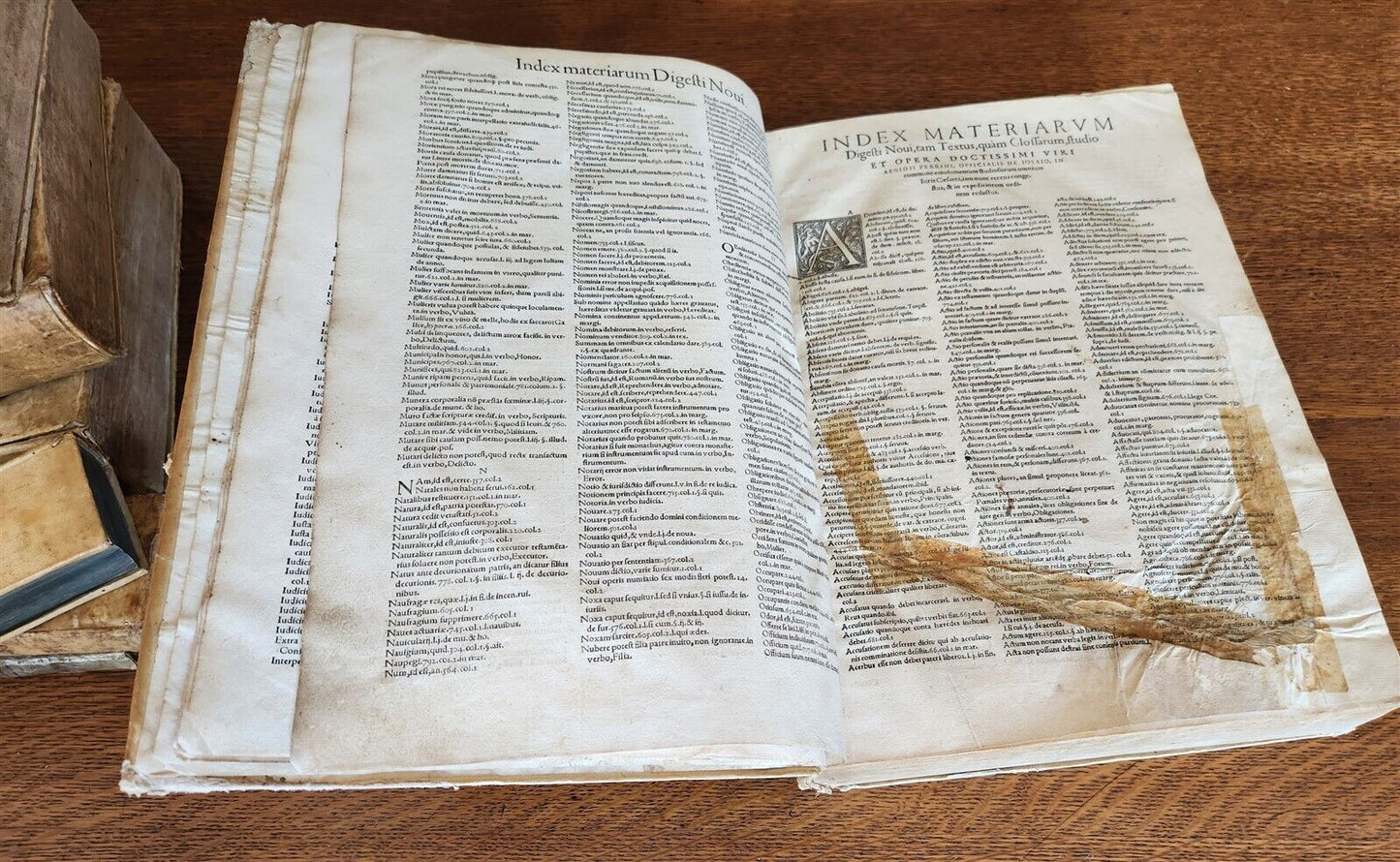 1556 LAW BOOK Corpus Juris Civilis DIGESTUM NOVUM antique MASSIVE FOLIO vellum