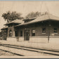 NAPPANEE IN RAILROAD STATION RAILWAY DEPOT ANTIQUE REAL PHOTO POSTCARD RPPC
