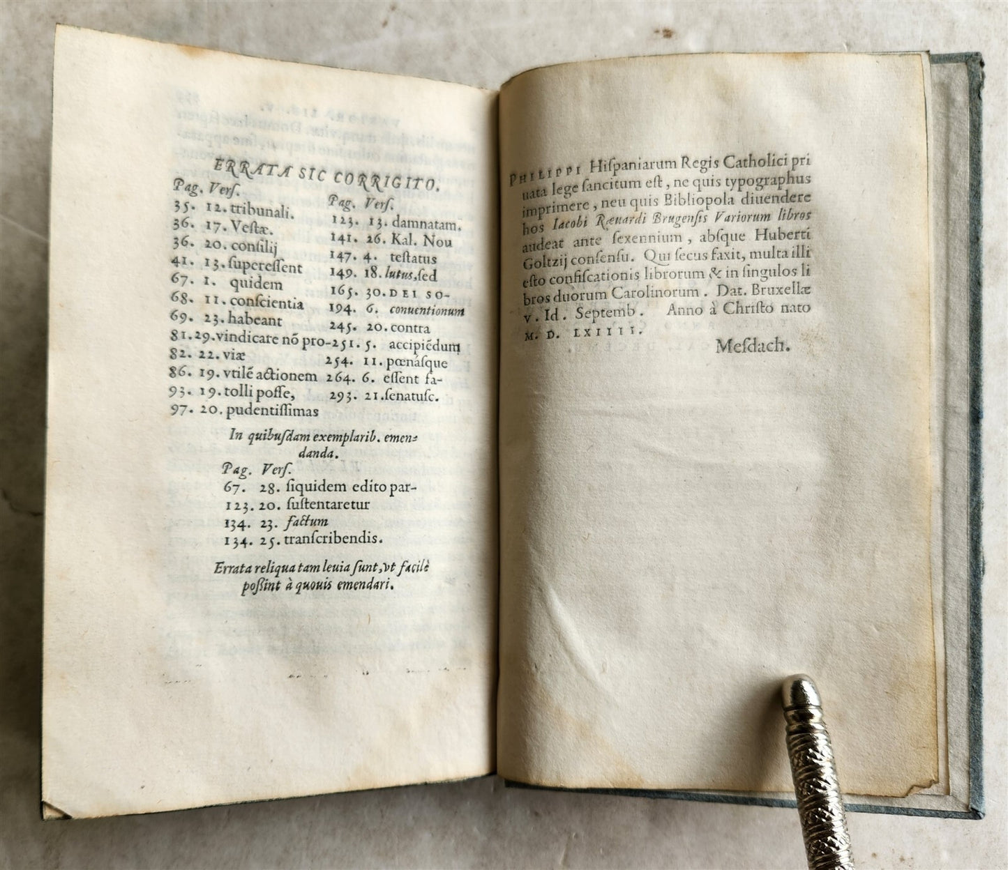 1564 ANCIENT ROMAN LAW TREATISE antique Variorum sive de iuris ambiguitatibus