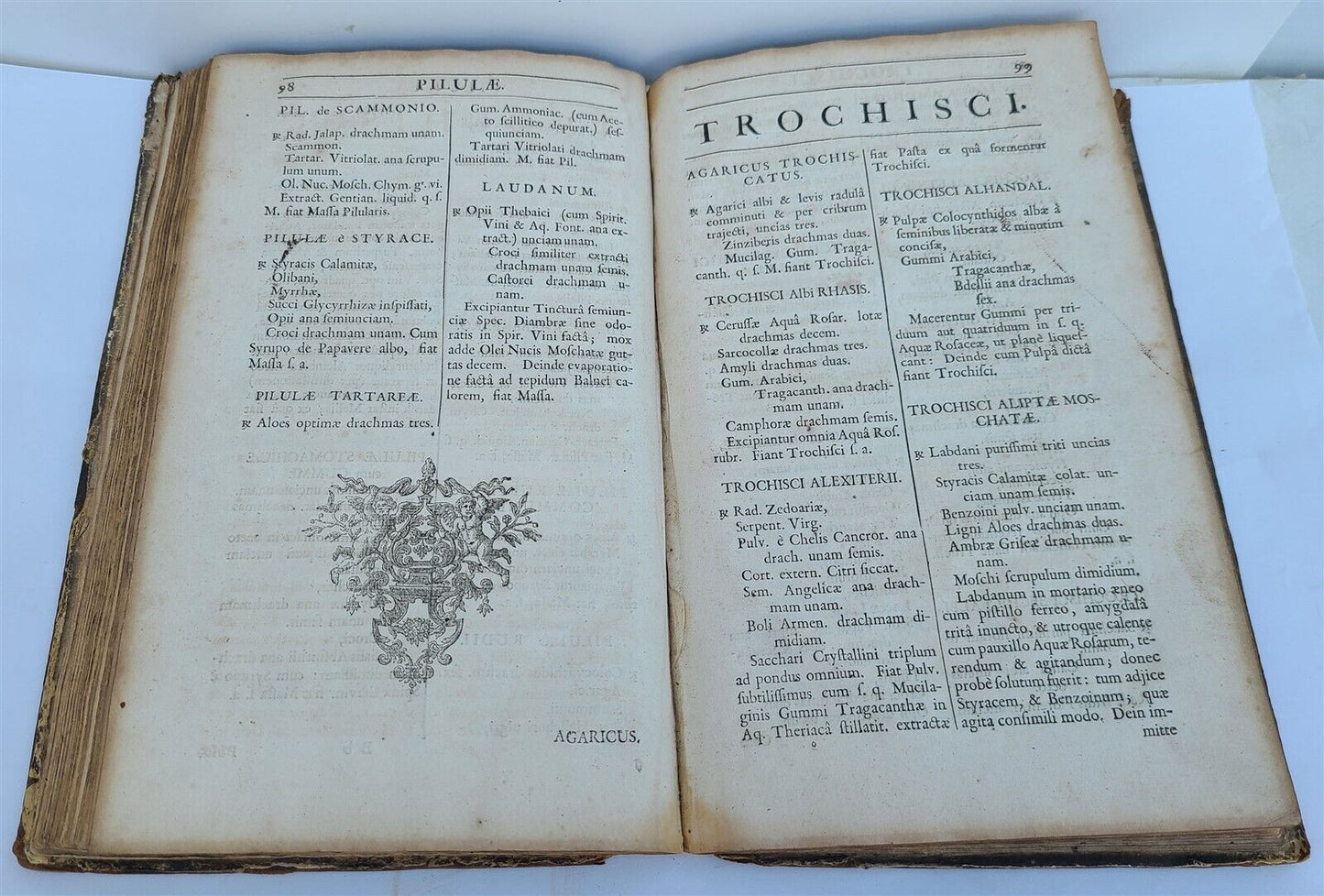 1721 PHARMACOPEIA in ENGLISH antique FOLIO