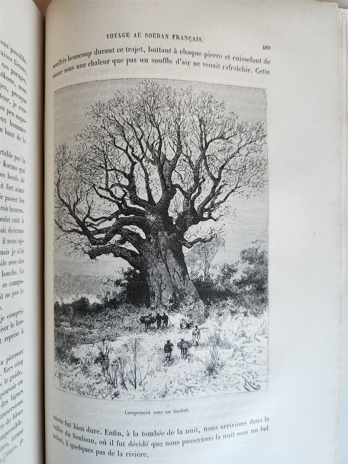 1885 AFRICA EXPLORATION VOYAGE SOUDAN FRANCAIS Haut-Niger antique ILLUSTRATED