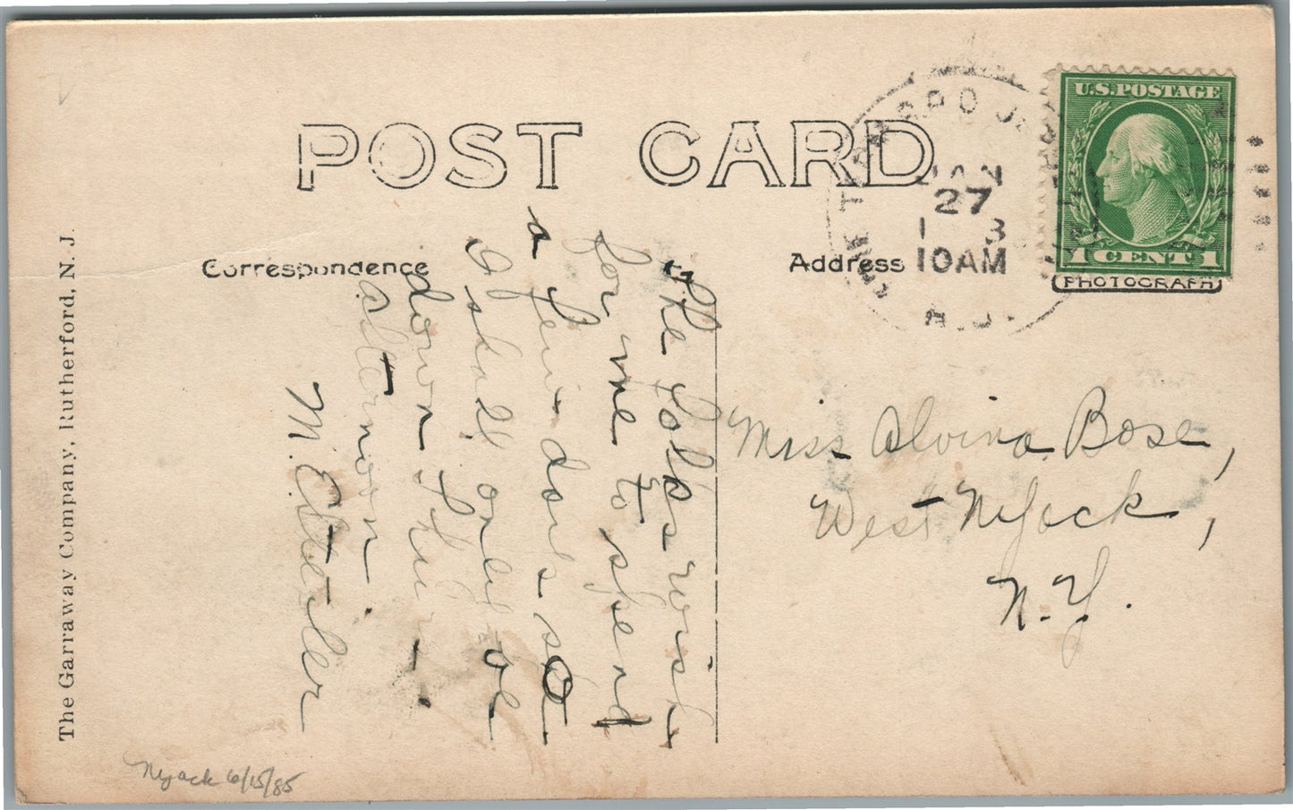 LITTLE FALLS NJ DAM AT BEATTIE'S CARPET MILLS ANTIQUE REAL PHOTO POSTCARD RPPC