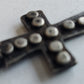 RUSSIAN or GREEK UNUSUAL WHITE METAL 18th-19th CENTURY antique NECK CROSS icon