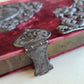 19th CENTURY BIBLE BOX book safe SILVER MOUNTED marked ANTIQUE