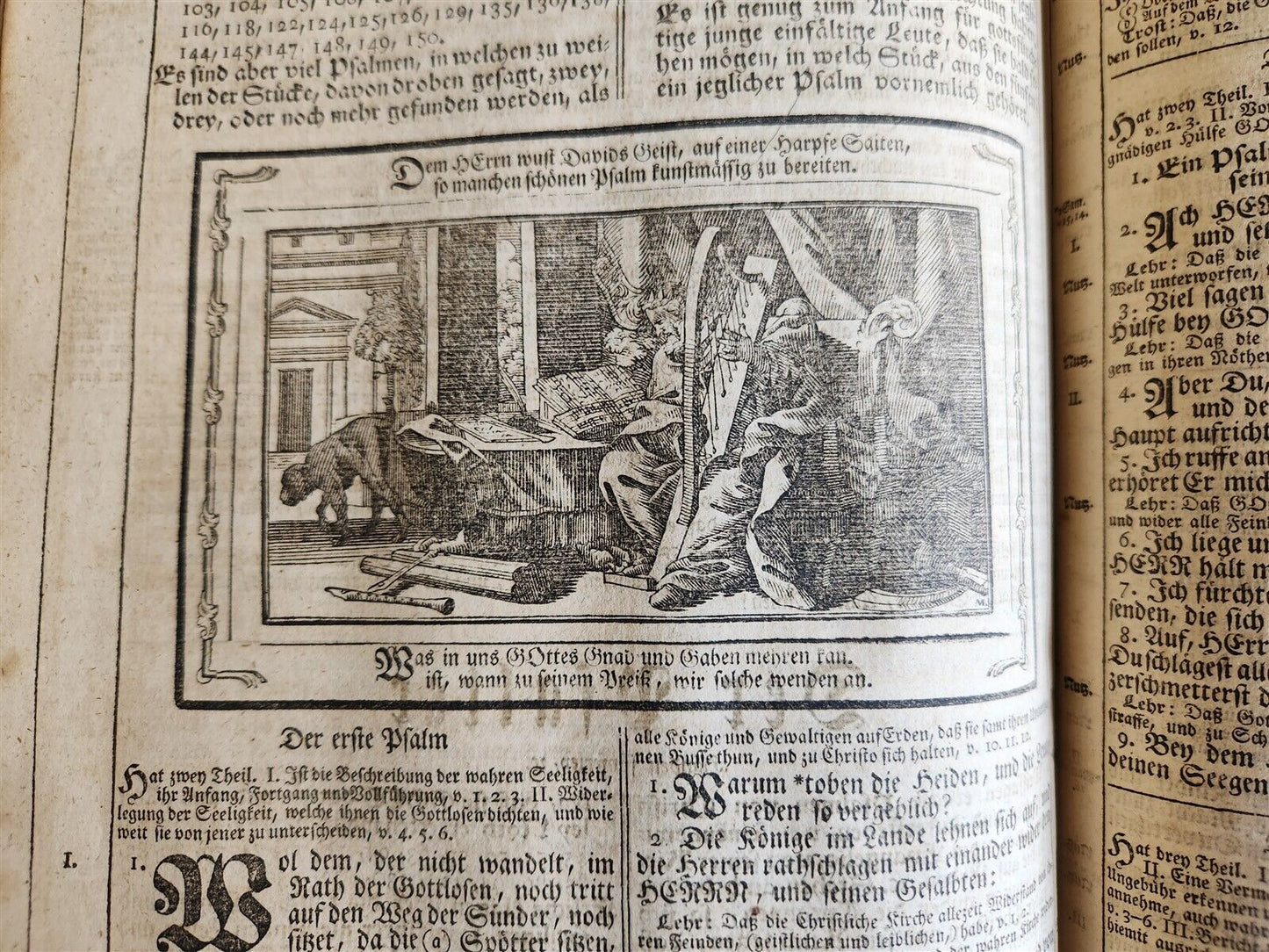 1788 BIBLE in GERMAN ILLUSTRATED antique MASSIVE PIGSKIN BOUND FOILIO