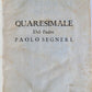 1765 QUARESIMALE DEL PADRE PAOLO SEGNERI antique VELLUM BOUND in Italian