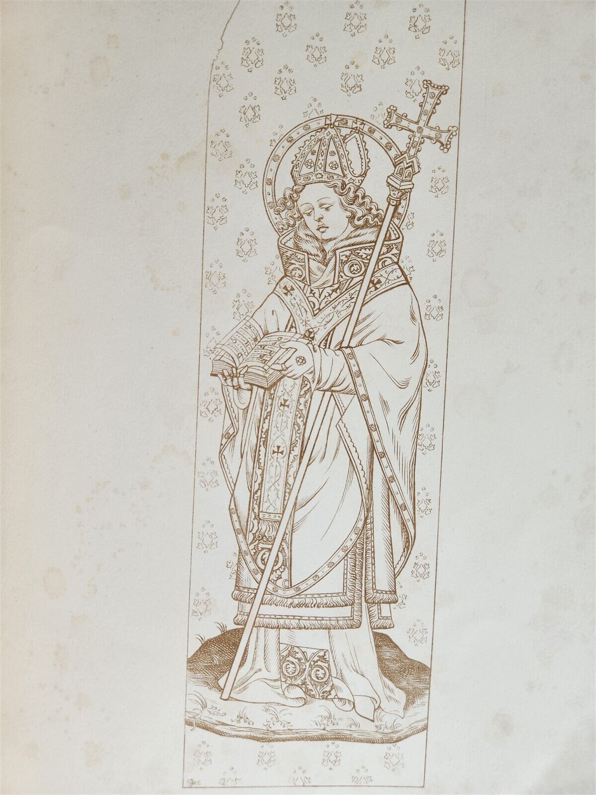 1867 ILLUSTRATIONS of the ROOD SCREEN in RANWORTH antique ILLUSTRATED FOLIO