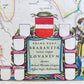 1640 Brabant Leuven BELGIUM MAP by WILLEM BLAEU antique AUTHENTIC hand colored