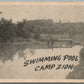 ELLISON BAY WI CAMP ZION SWIMMING POOL ANTIQUE POSTCARD