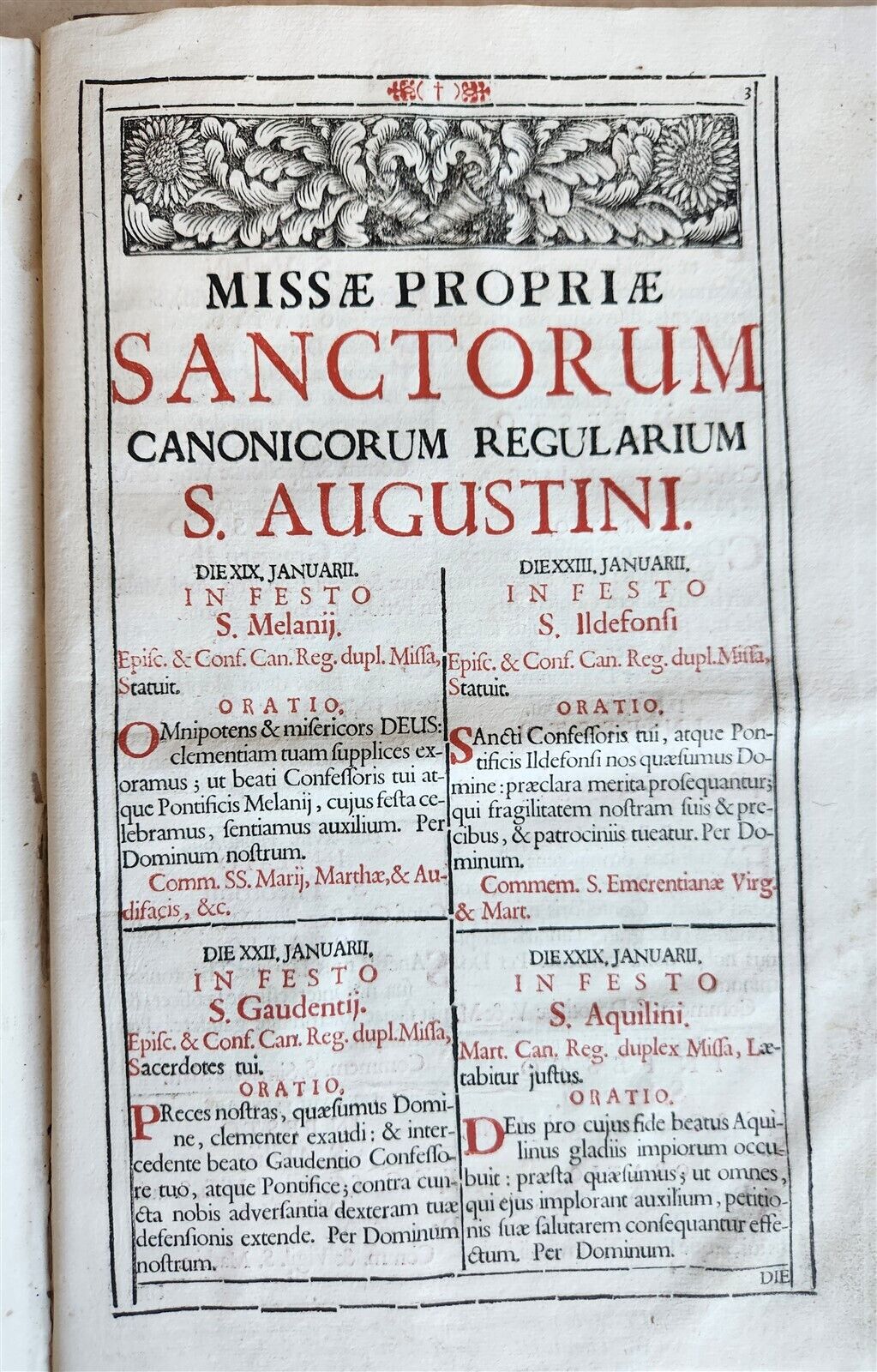 1743 MISSALE ROMANUM antique NICELY DECORATED FOLIO illustrated